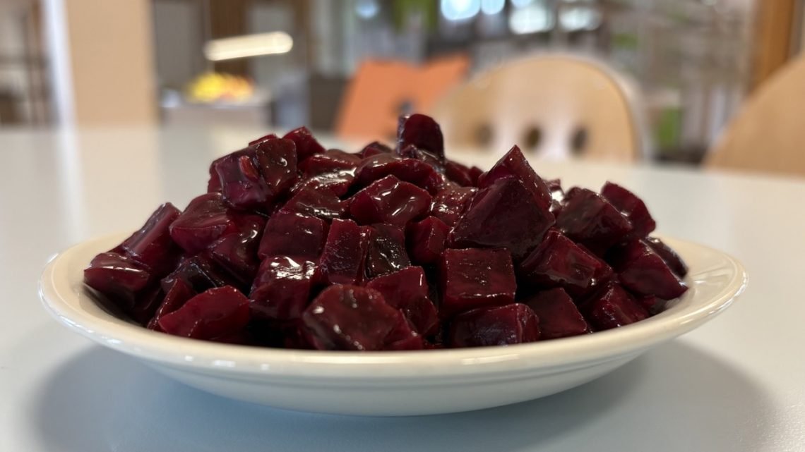 Beet salad at French School Cafeteria